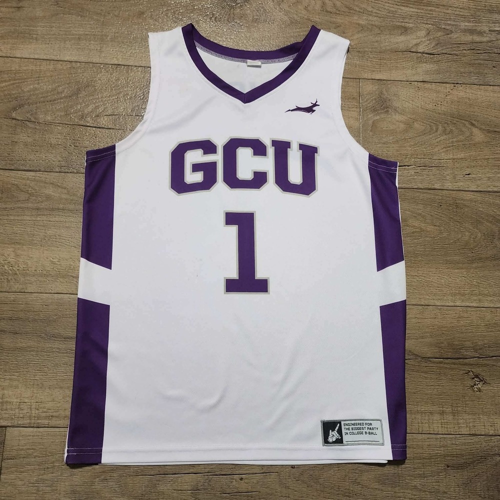 Grand Canyon University GCU Havocs Basketball Jersey Mens L White Purple #1
